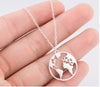 World Map Pendant Necklace