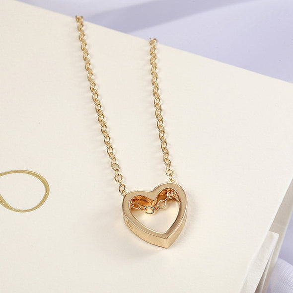 Simple Hollow Heart Necklace