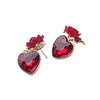 Red Rose Earrings