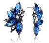 Crystal Leaf Earrings