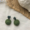 Vintage Style Woolen Earrings