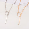 Lariat Long Strip Pendant Necklace