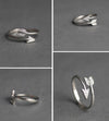 Silver Rhinestone Arrow Ring