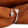 Silver Rhinestone Arrow Ring